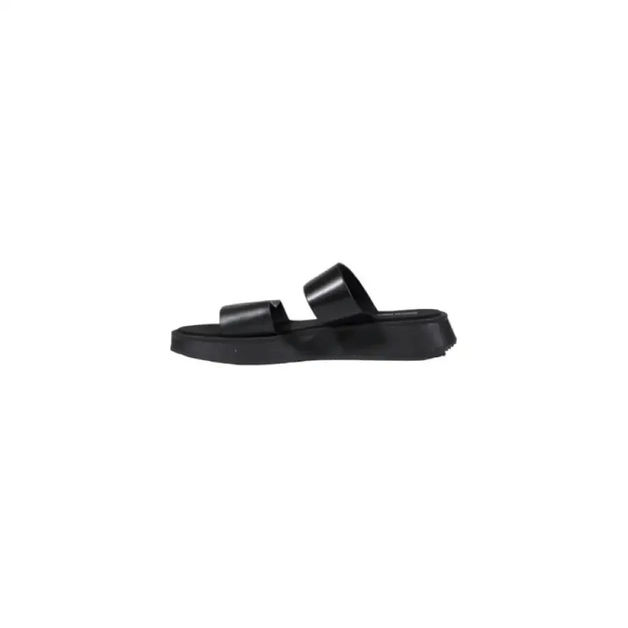 Black Platform Slide Sandal