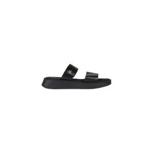 Black Platform Slide Sandal