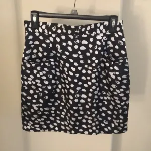 Black   White Polka Dot Skirt