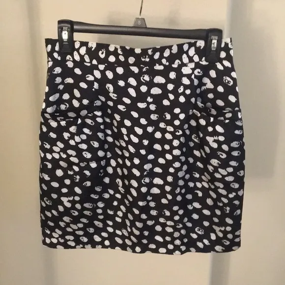 Black   White Polka Dot Skirt