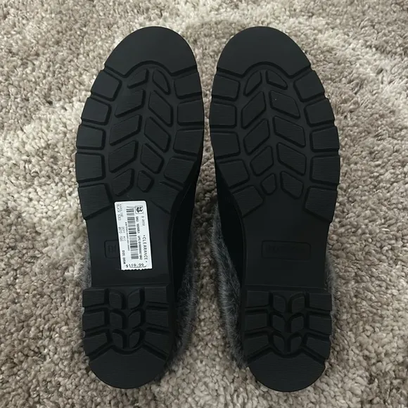 👠Blondo Women's Black Fur-Lined slide on Shoes 9.5 waterproof