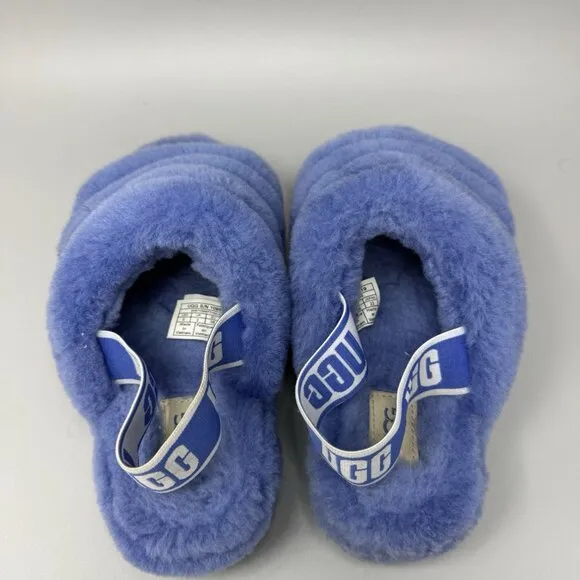 Blue UGG Classic Fluff Yeah 1095119 Slide Slippers Women's Size US 5