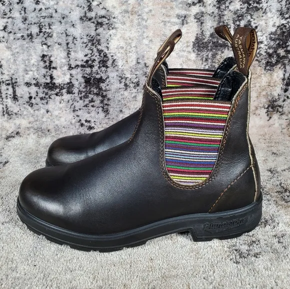 Blundstone Women's 1409 Stripes Chelsea Boot Brown Size 5.5
