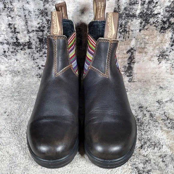 Blundstone Women's 1409 Stripes Chelsea Boot Brown Size 5.5