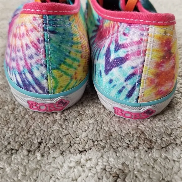 BOBS from Skechers Multi Tie-Dye Lace-Up NEW