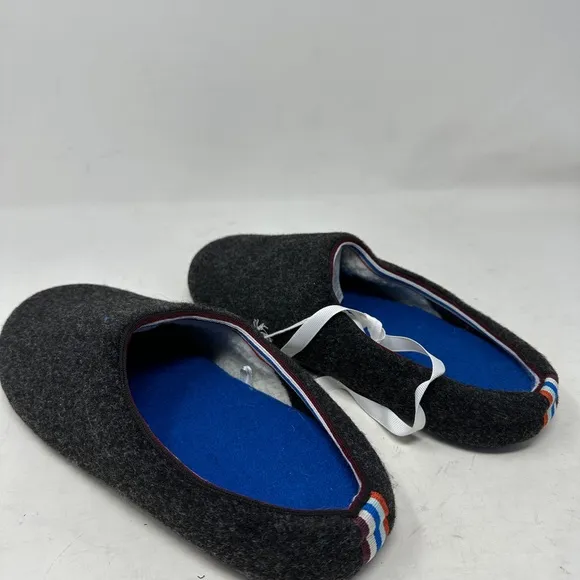 Boden Slip on Slippers Grey Men’s 9 EUR 42 Textured felt wool w/ Sherpa NEW