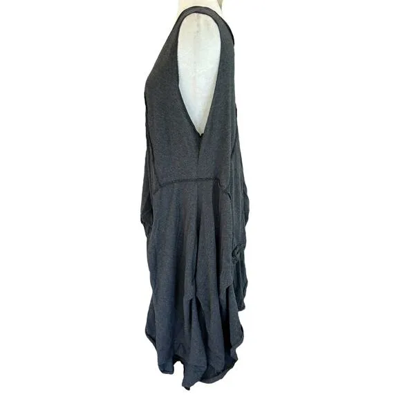 Bodil Tunic Dress Medium Asymmetric Lagenlook Minimalist Boho Grunge Whimsigoth