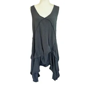 Bodil Tunic Dress Medium Asymmetric Lagenlook Minimalist Boho Grunge Whimsigoth