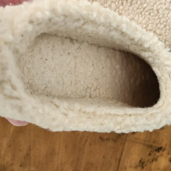 Bombas Sunday Slippers Faux Fur Sherpa Cream, Women's 7