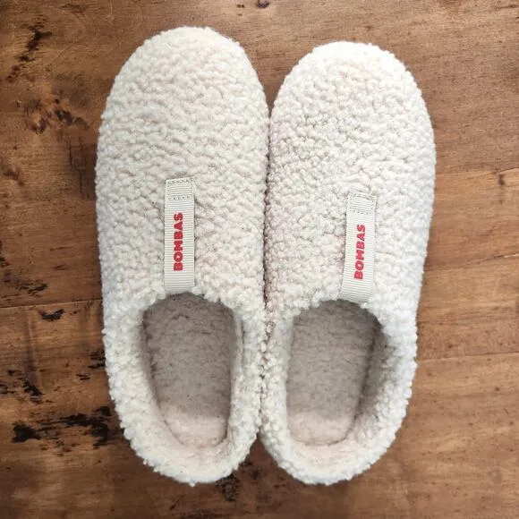 Bombas Sunday Slippers Faux Fur Sherpa Cream, Women's 7