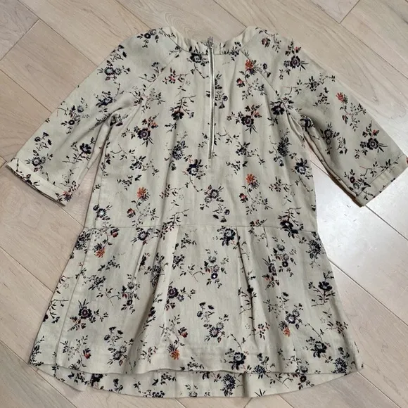 Bonpoint girls soft cotton wool lined floral dress