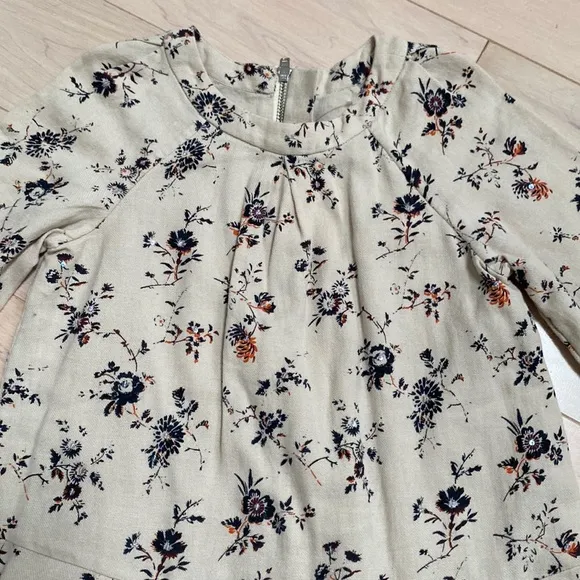 Bonpoint girls soft cotton wool lined floral dress