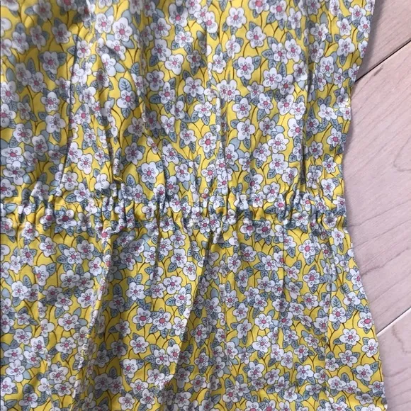 Bonpoint girls thin cotton floral smocked dress 8