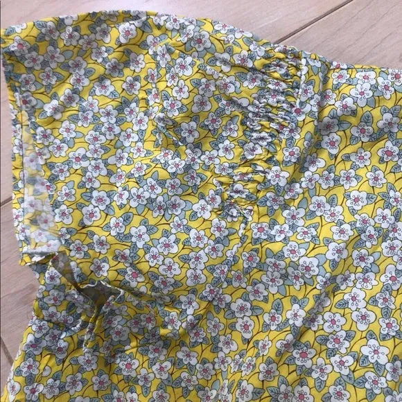 Bonpoint girls thin cotton floral smocked dress 8