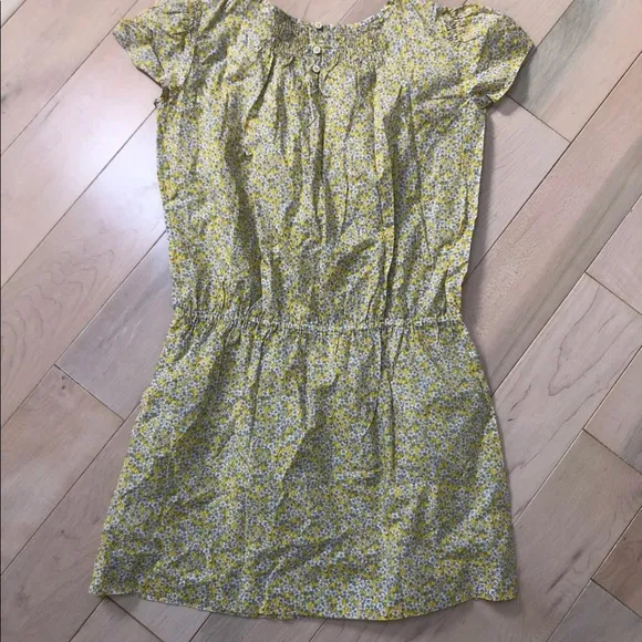 Bonpoint girls thin cotton floral smocked dress 8