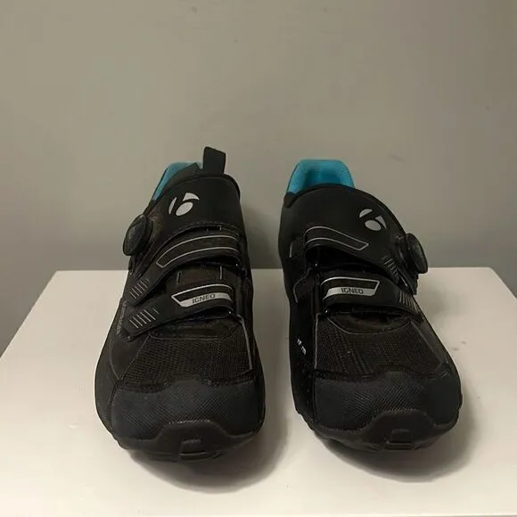 Bontrager Igneo Women's Black Blue Outdoor Cycling Athletic Shoes Size 11.5