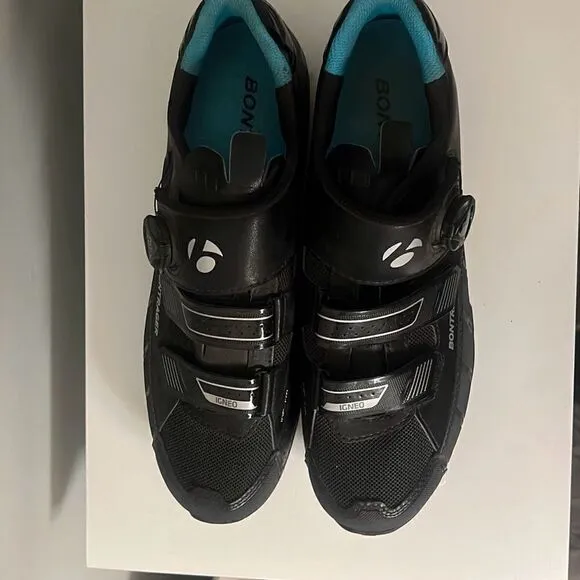Bontrager Igneo Women's Black Blue Outdoor Cycling Athletic Shoes Size 11.5