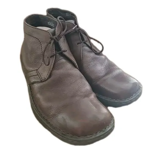 Born Harrison Brown Leather Lace Up Square Toe Ankle Chukka Boots Men's Size 13