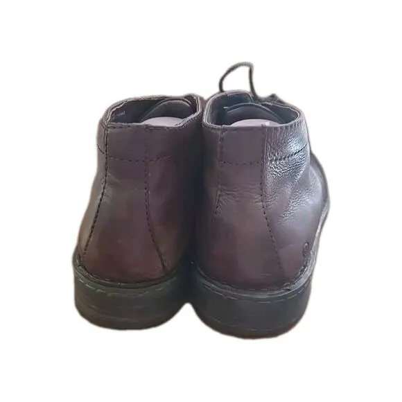 Born Harrison Brown Leather Lace Up Square Toe Ankle Chukka Boots Men's Size 13