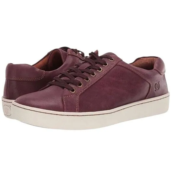 Born Leather Womens Oxford lace up size 9M Burgundy