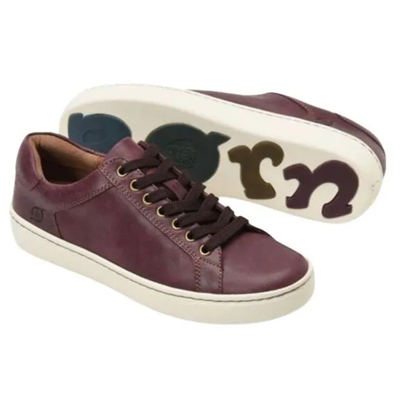 Born Leather Womens Oxford lace up size 9M Burgundy