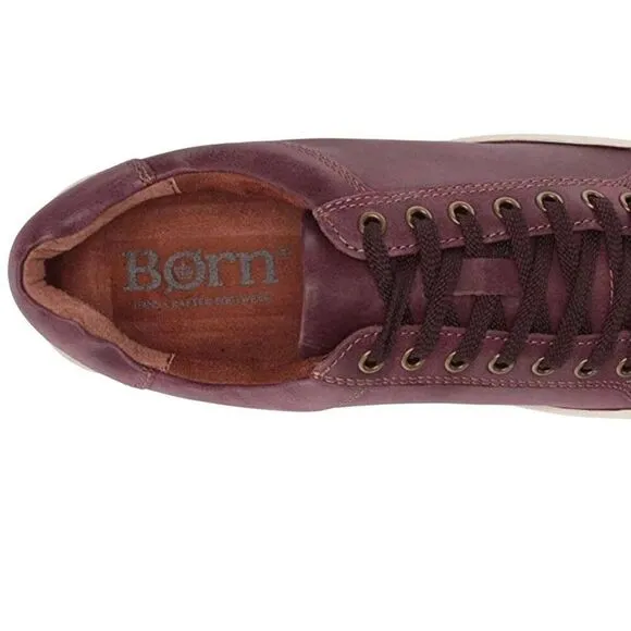 Born Leather Womens Oxford lace up size 9M Burgundy