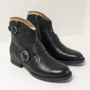 Born Regis Ankle Boots, Black Leather, Women's 6 M