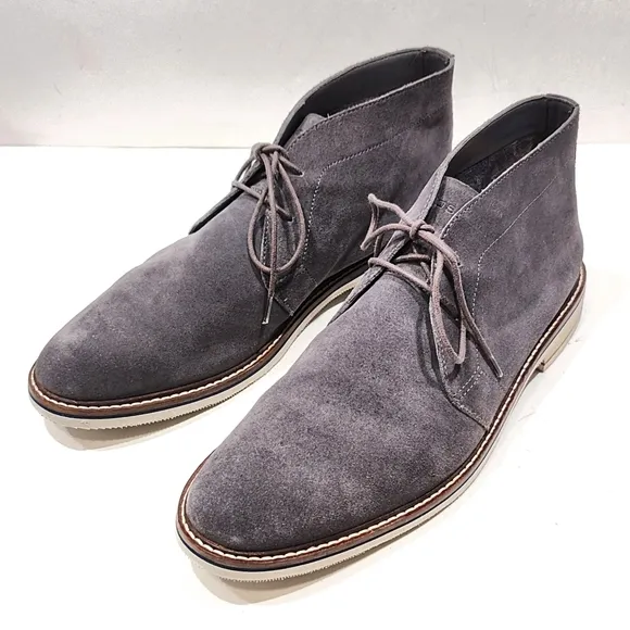 Bostonian Mens Dezmin Mid Chukka Boots Gray Suede Size 12 M US Ankle Shoes 16501