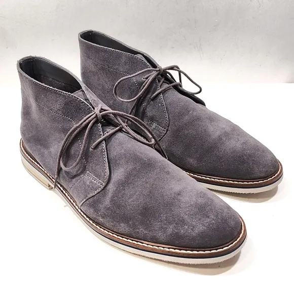 Bostonian Mens Dezmin Mid Chukka Boots Gray Suede Size 12 M US Ankle Shoes 16501