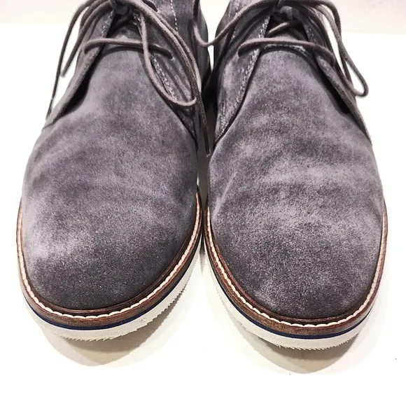 Bostonian Mens Dezmin Mid Chukka Boots Gray Suede Size 12 M US Ankle Shoes 16501