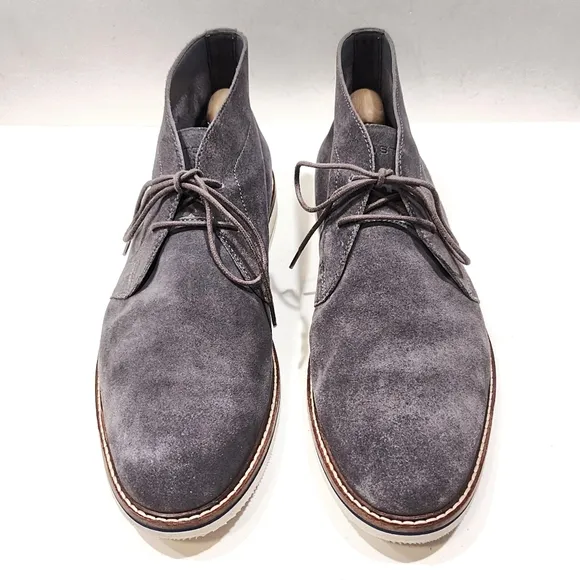 Bostonian Mens Dezmin Mid Chukka Boots Gray Suede Size 12 M US Ankle Shoes 16501
