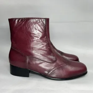 Botany 500 Men's Size 12 Burgundy Leather Ankle Boots