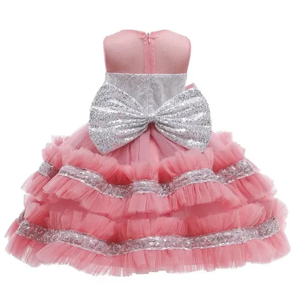 Boutique Luxury Princess Sparkly Sequined Dress 5038