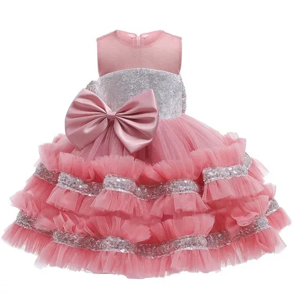 Boutique Luxury Princess Sparkly Sequined Dress 5038