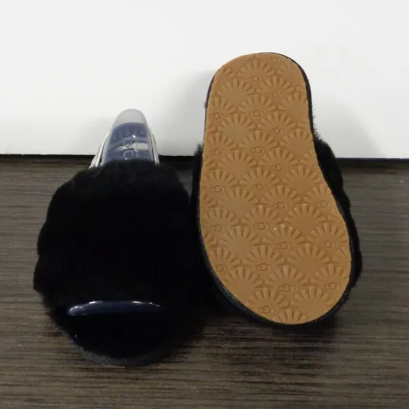 Brand New UGG T Fluff Yeah Slide. Black Sz 8 New In Box T/1098579T F53