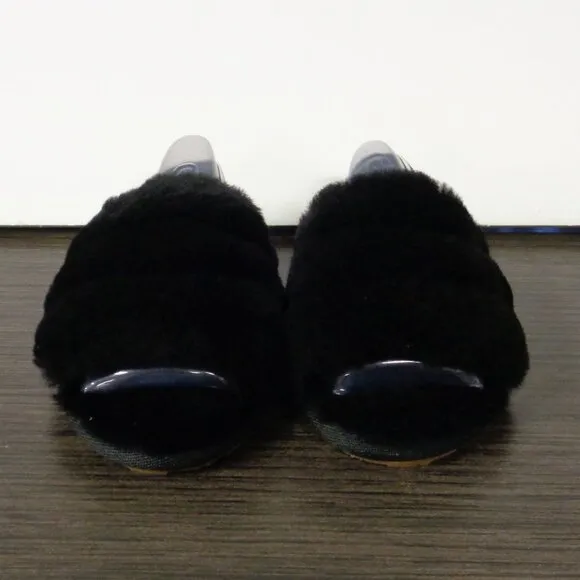 Brand New UGG T Fluff Yeah Slide. Black Sz 8 New In Box T/1098579T F53