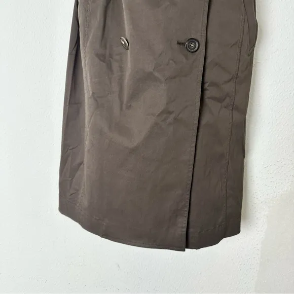Brioni Sleeveless Midi Trench Dress Womans size 12 EU 46 Brown Luxury Couture