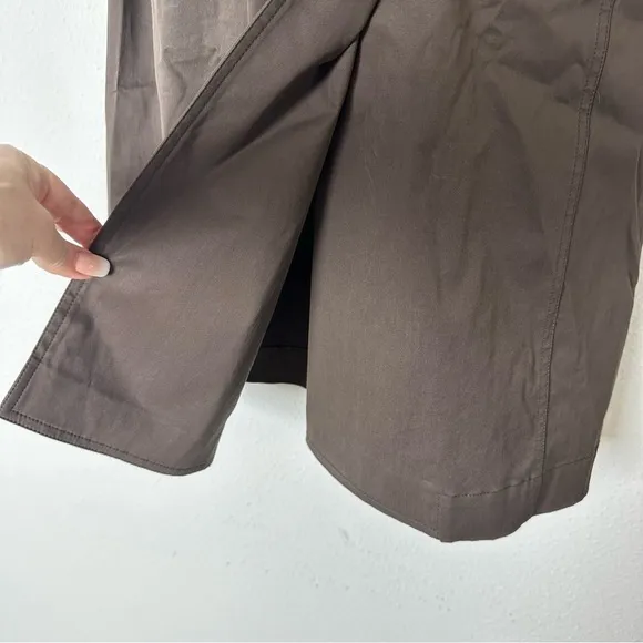 Brioni Sleeveless Midi Trench Dress Womans size 12 EU 46 Brown Luxury Couture