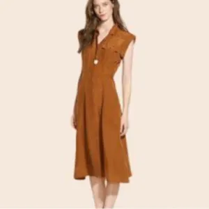 Broadway and Broome Madewell silk Midi Fit &amp; Flare Dress 4 Career Minimalist