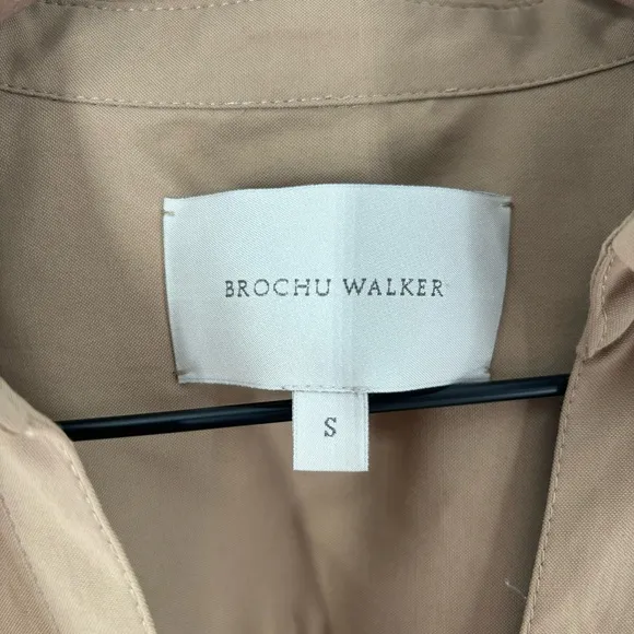 Brochu Walker Fia Belted Cotton Midi Dress Quiet Luxury Size Small
