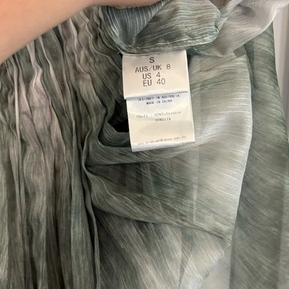 Bronx and Banco Solana Maxi Dress Green Women’s Size Small (4) Long Resort Gown