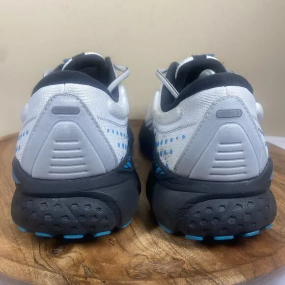 Brooks Adrenaline Gts 21 White Atomic Blue Mens White Blue Size 13 Running Shoes