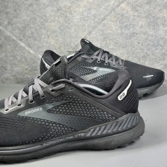 Brooks Adrenaline GTS 22 Running Shoes Cushioned Support Black Mens 13 Wide (2E)