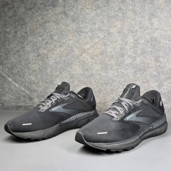Brooks Adrenaline GTS 22 Running Shoes Cushioned Support Black Mens 13 Wide (2E)