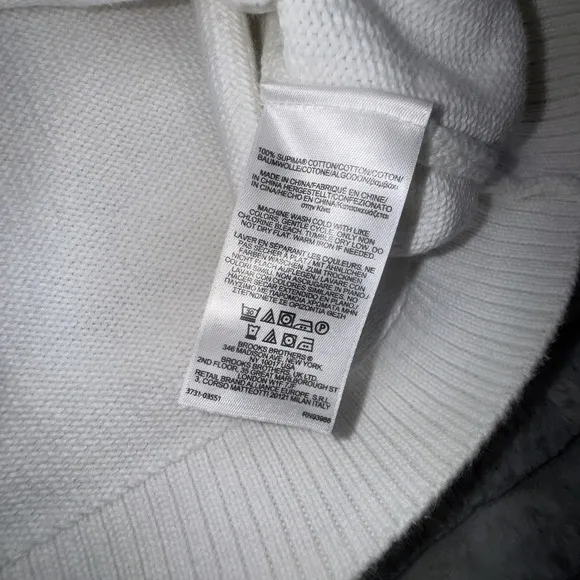 Brooks Brothers Girls Large White Cable‎ Knit Tennis Dress Luxury Suprima Cotton