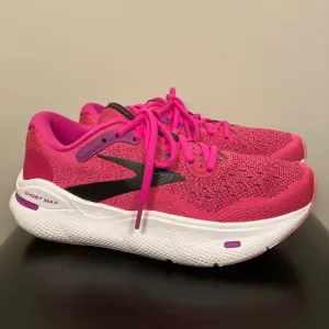 Brooks Ghost Max Cushioned Comfort Running Walking Shoes in Pink - Womens Size 7