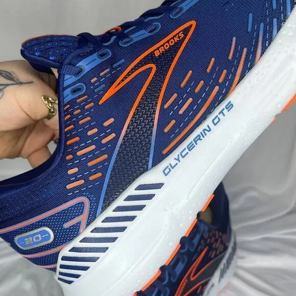 Brooks‎ Glycerin GTS 20 Blue &amp; Orange Multiple Sizes, NWOT