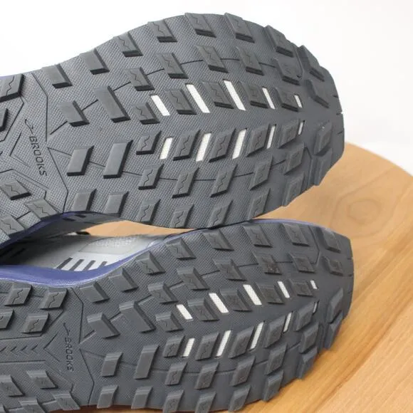 Brooks Shoes Mens 8 Cascadia 15 Sneakers Gray Blue Trail Running Outdoor Comfort