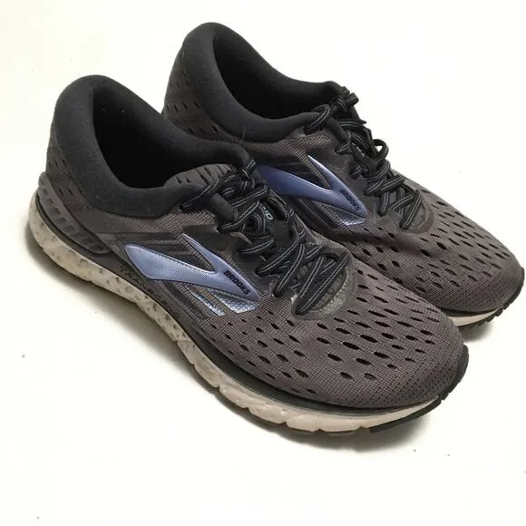 Brooks Transcend 6 Running Athletic Shoe Sneaker Cushioned Gray Blue Women 7