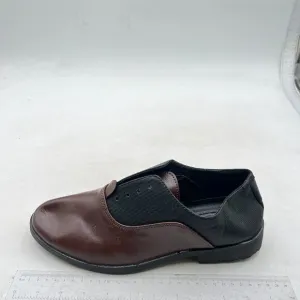 Brown Men's Oxford Dress Shoes Round Toe Lace-up Leather Modern Business Shoes